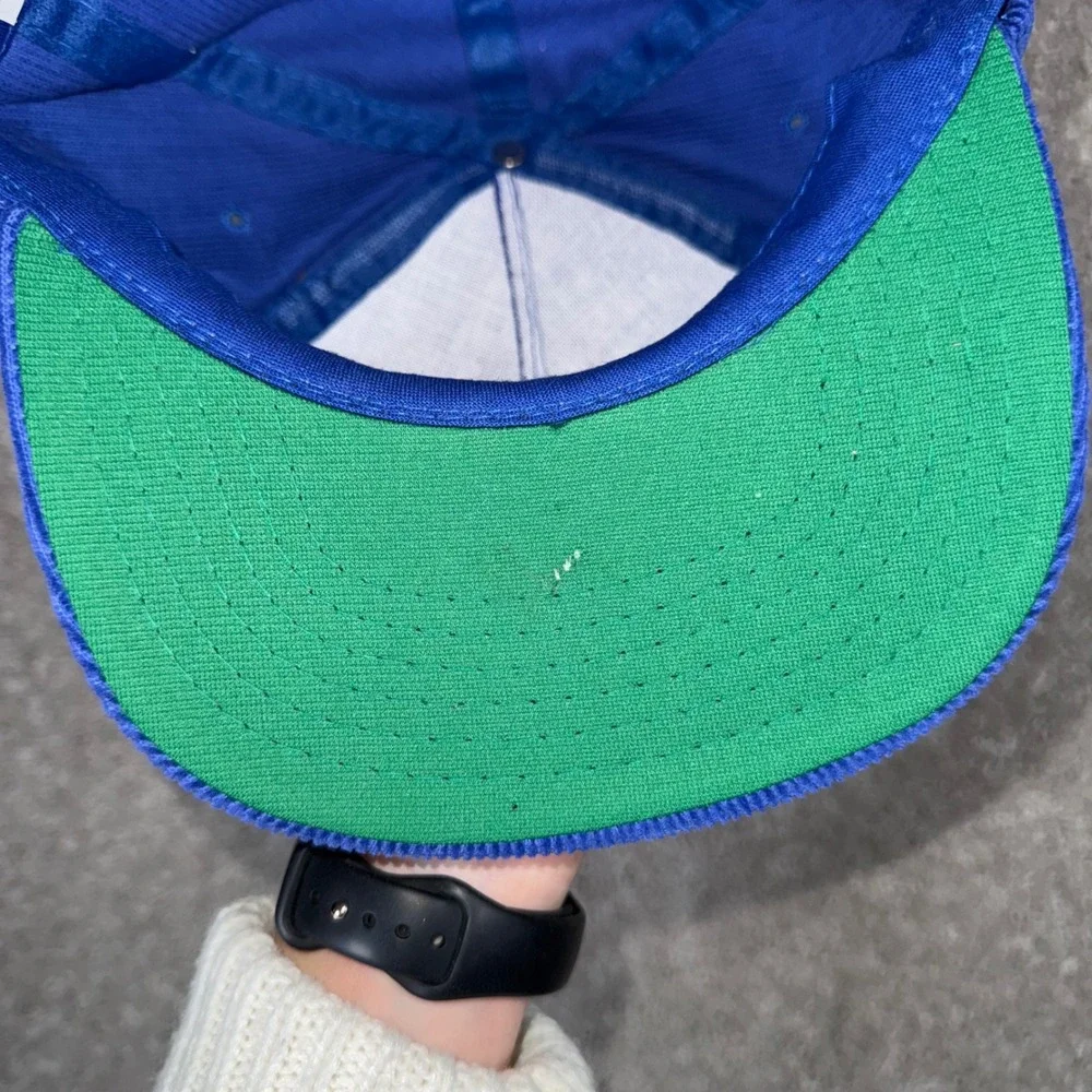 VTG Park City Utah Corduroy Ski‎ Hat Blue Yellow Embroidered Snapback Yupoong
